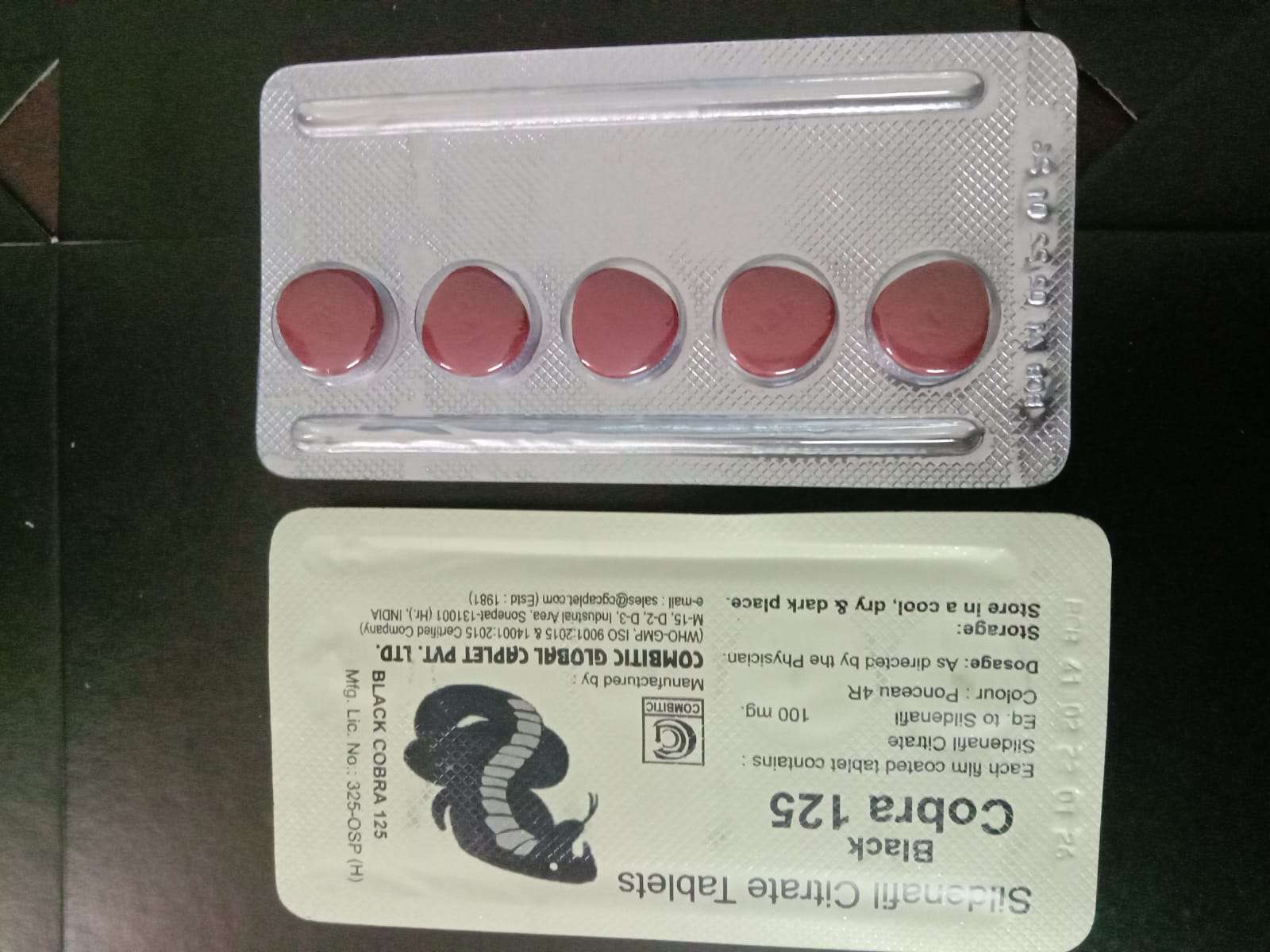 black cobra 125mg tablets